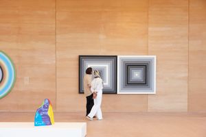 [Ugo Rondinone][0], [Sol LeWitt][1], and [Frank Stella][2]. Exhibition view of one of the interstitial spaces in the new building at the Art Gallery of New South Wales, Sydney. Photo: © Art Gallery of New South Wales, Zan Wimberley.  


[0]: https://ocula.com/artists/ugo-rondinone/
[1]: https://ocula.com/artists/sol-lewitt/
[2]: https://ocula.com/artists/frank-stella/